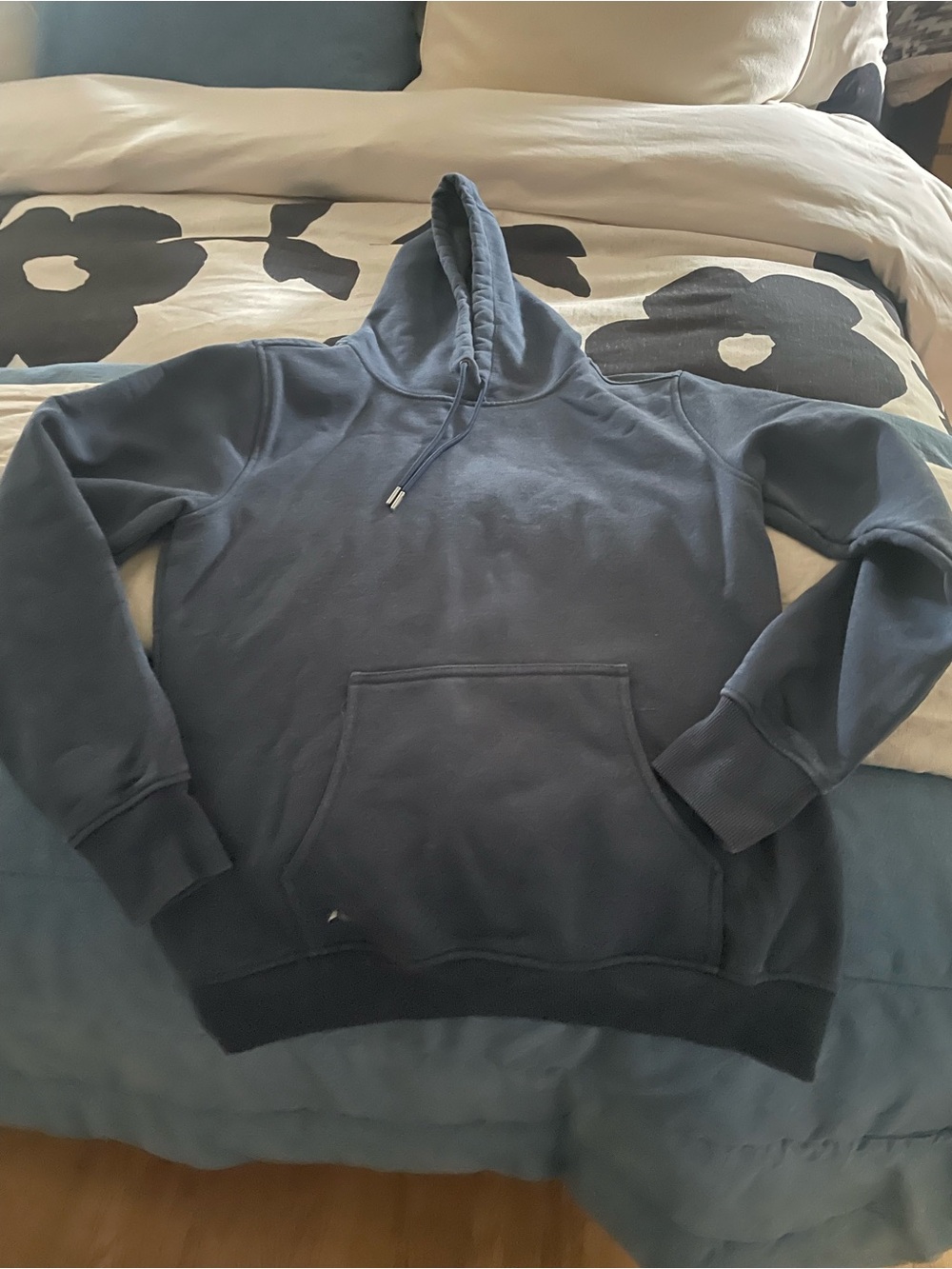 Women's Navy thick hooded sweatshirt, Pullover Hoodie